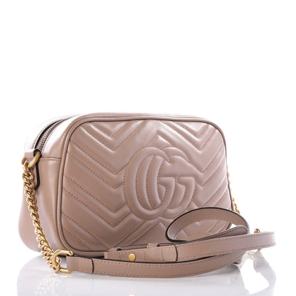 Gucci Calfskin Matelasse Small GG Marmont Chain Shoulder Bag Porcelain Rose 2 of 12