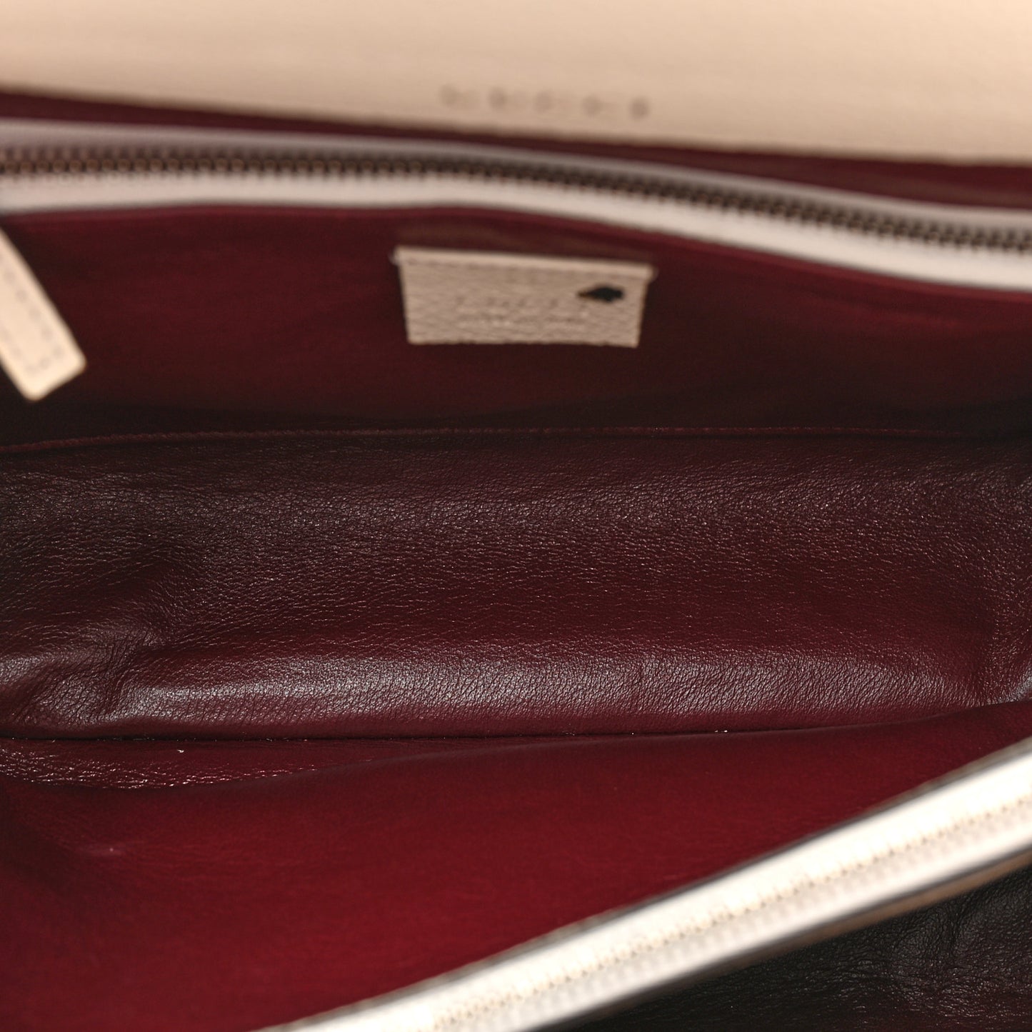 Grainy Calfskin Small Zumi Top Handle Bag Mystic White