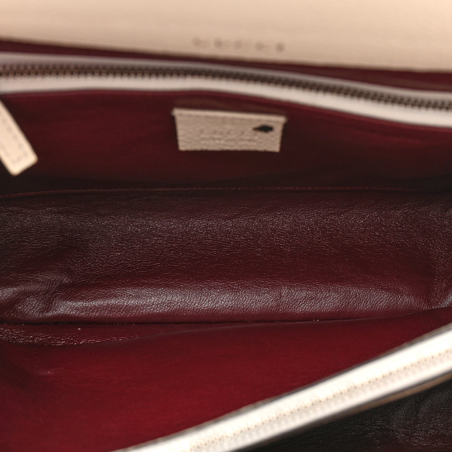 Gucci Grainy Calfskin Small Zumi Top Handle Bag Mystic White 7 of 12
