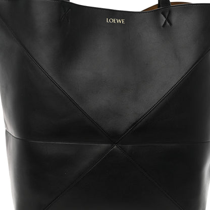 Loewe Shiny Calfskin Large Puzzle Fold Tote Black 8 of 15
