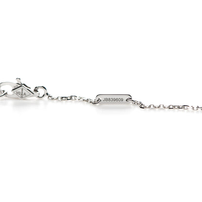 Van Cleef & Arpels 18K White Gold Diamond Sweet Alhambra Pendant Necklace 5 of 6