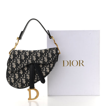 Christian Dior Oblique Mini Saddle Bag Blue 11 of 11