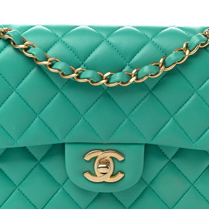 Chanel Lambskin Quilted Small Double Flap Green 8 of 12