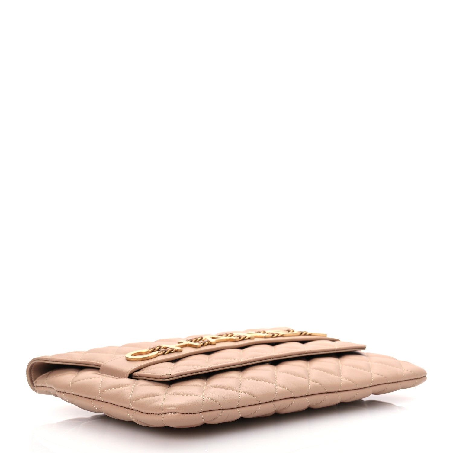 Chanel Calfskin Quilted Logo Flap Case Beige 4 of 15
