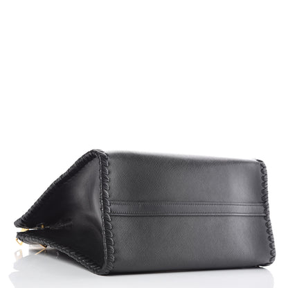 Prada Saffiano Whipstitch Medium Paradigme Bag Black 4 of 8