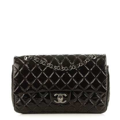 Chanel Patent Quilted Medium Double Flap Brown 1 of 7