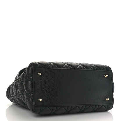 Christian Dior Grained Calfskin Cannage Medium Supple Lady Dior Black 4 of 8