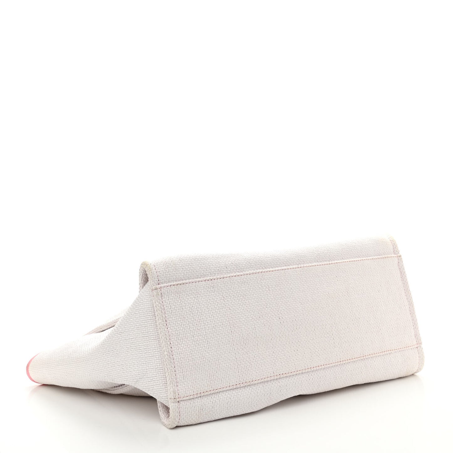 Canvas Large Deauville Tote White Pink