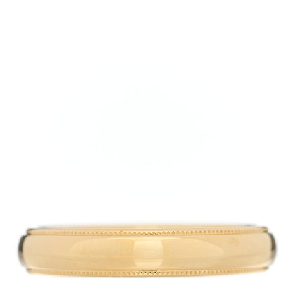 Tiffany 18K Yellow Gold 4mm Essential Double Milgrain Band Ring 57 8 3 of 4