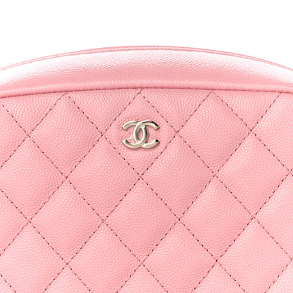 Chanel Caviar Quilted Medium Curvy Pouch Cosmetic Case Light Pink 8 of 10