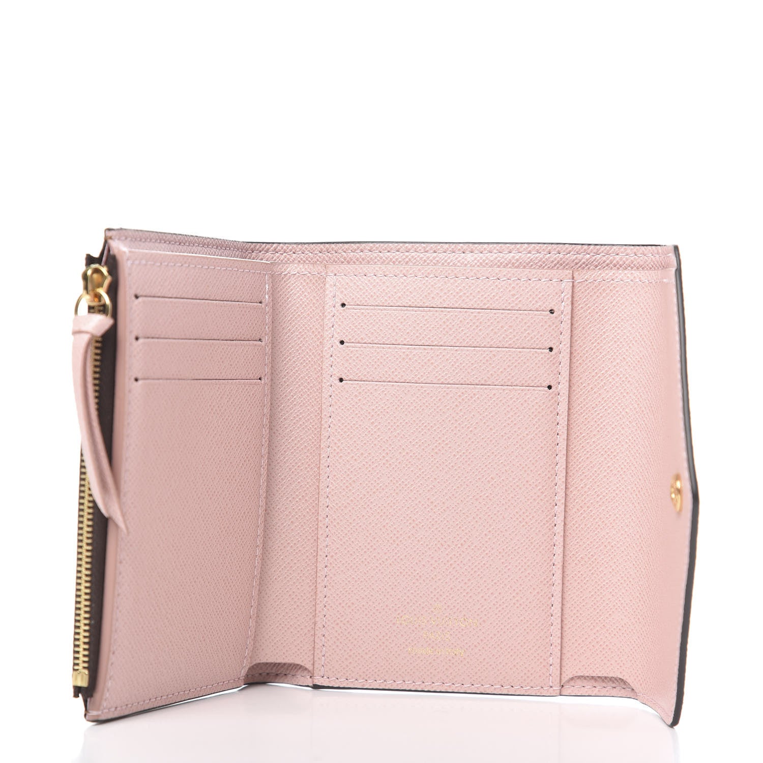 Louis Vuitton Damier Ebene Victorine Wallet Rose Ballerine 5 of 6