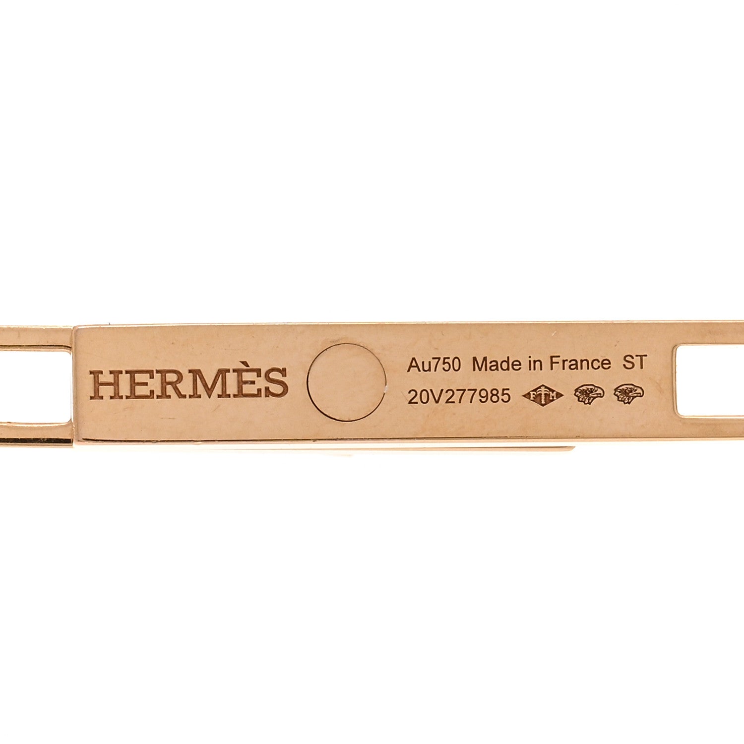 Hermes 18K Rose Gold Diamond Pave PM Kelly Chaine Lariat Necklace ST 4 of 5