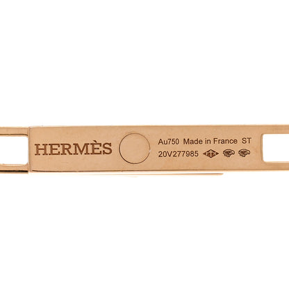 Hermes 18K Rose Gold Diamond Pave PM Kelly Chaine Lariat Necklace ST 4 of 5