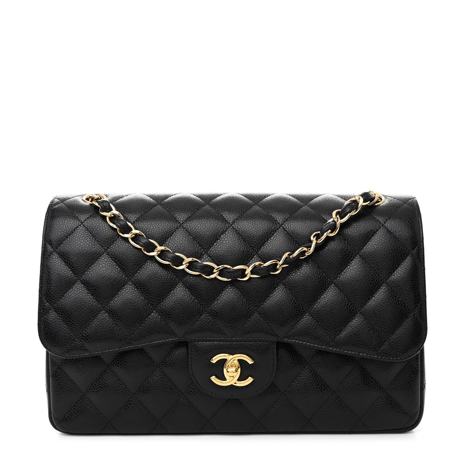 Chanel Caviar Quilted Jumbo Double Flap Black 1 of 11