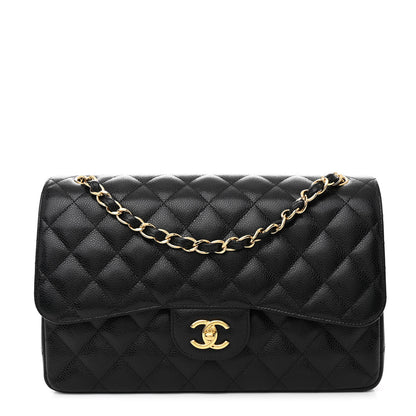 Chanel Caviar Quilted Jumbo Double Flap Black 1 of 11