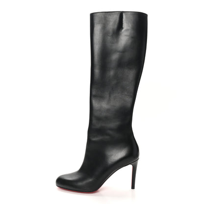 Christian Louboutin Calfskin Pumppie Botta 85 Knee Boots 39.5 Black 1 of 9