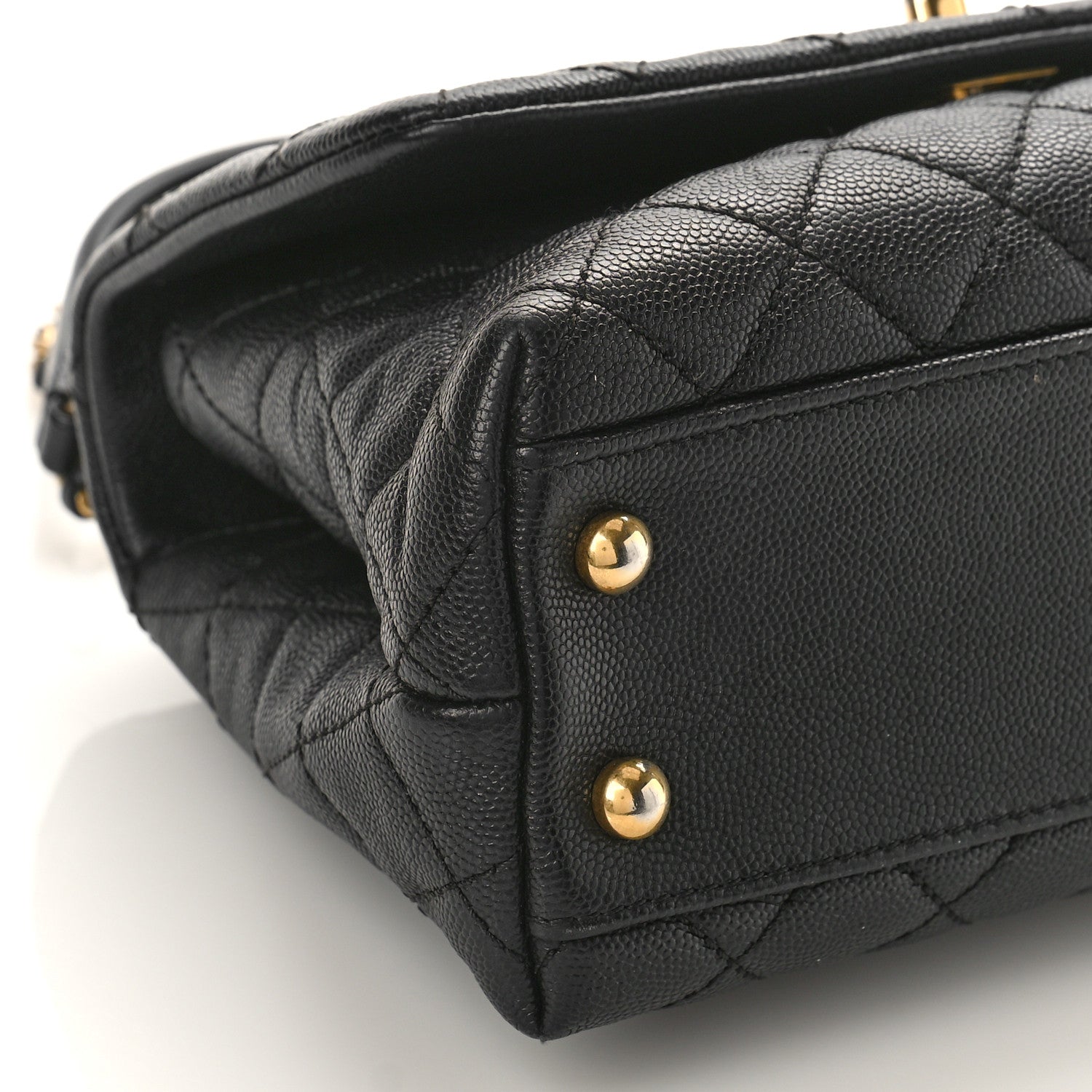 Chanel Caviar Quilted Mini Coco Handle Flap Black 8 of 9