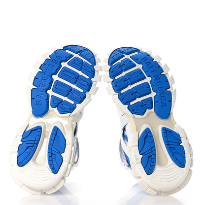 Balenciaga X ADIDAS Calfskin Fabric Mesh Womens Triple S High Top Sneakers 39 White Blue 6 of 8