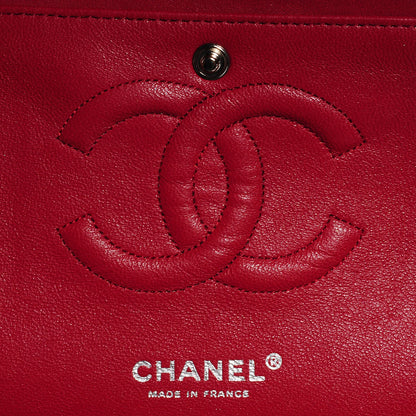 Chanel Lambskin Quilted Medium Double Flap Bijoux Chain Red 7 of 9