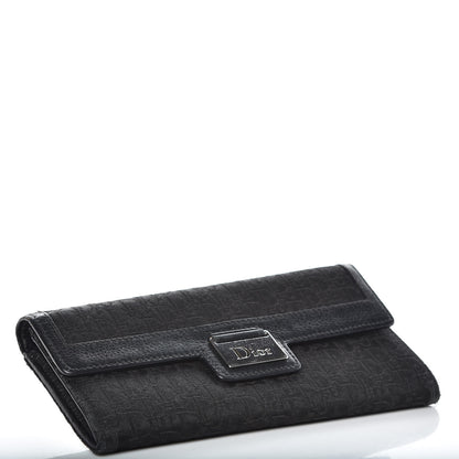 Christian Dior Monogram Flap Wallet Black 4 of 7