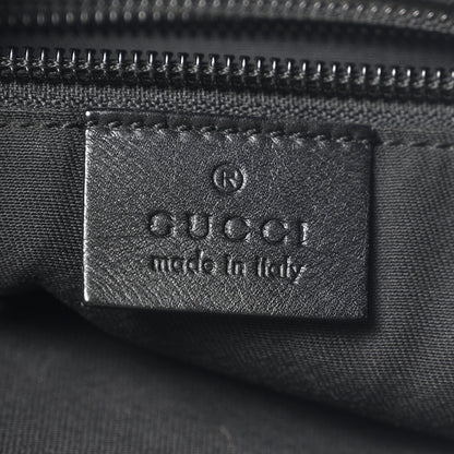 Gucci Monogram Calfskin Perforated Medium Flat Messenger Bag Black 6 of 11
