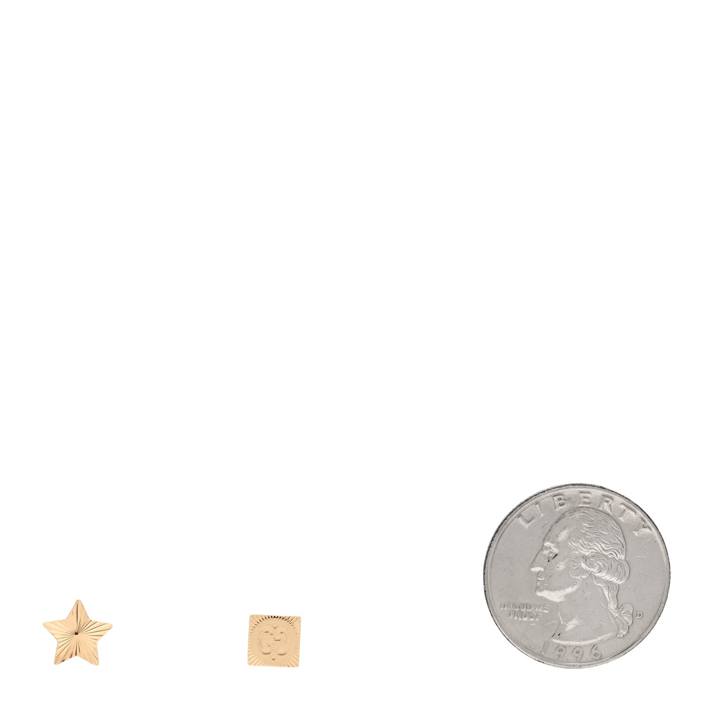 18K Yellow Gold Icon Square Star Earrings