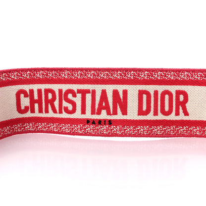 Christian Dior Canvas Embroidered Toile De Jouy Shoulder Strap Red 3 of 5