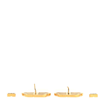 Balenciaga Metal BB Logo Earrings Gold 3 of 5