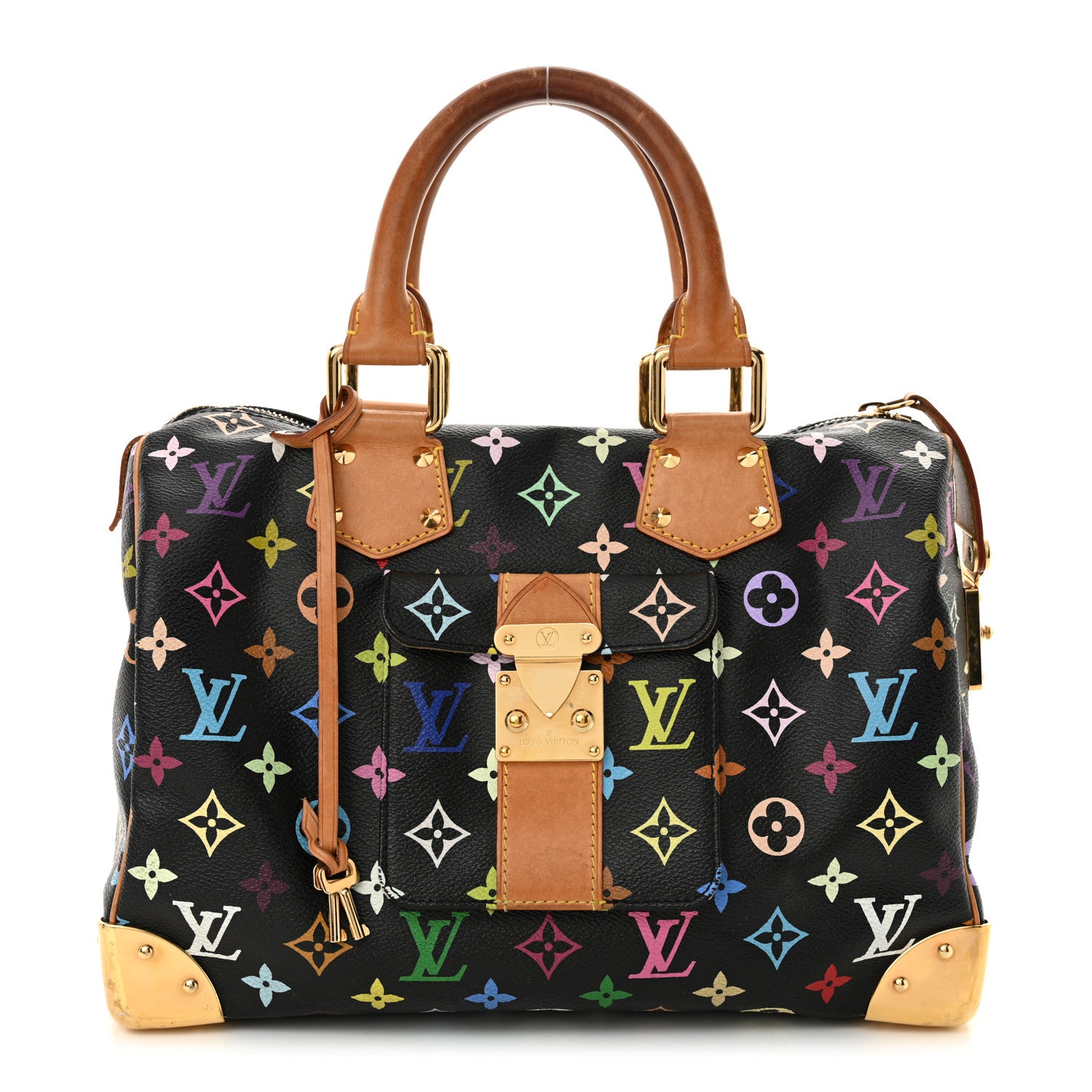 Louis Vuitton Monogram Multicolor Speedy 30 Black 1 of 14