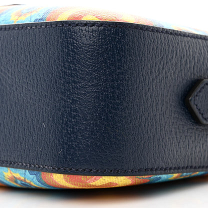 Gucci GG Supreme Kaleidoscope Calfskin Script Logo Gucci 100 Camera Bag Blue Orange Multicolor Blue Agata 10 of 11