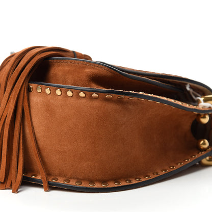 Chloe Suede Calfskin Braided Mini Hudson Shoulder Bag Caramel 7 of 9