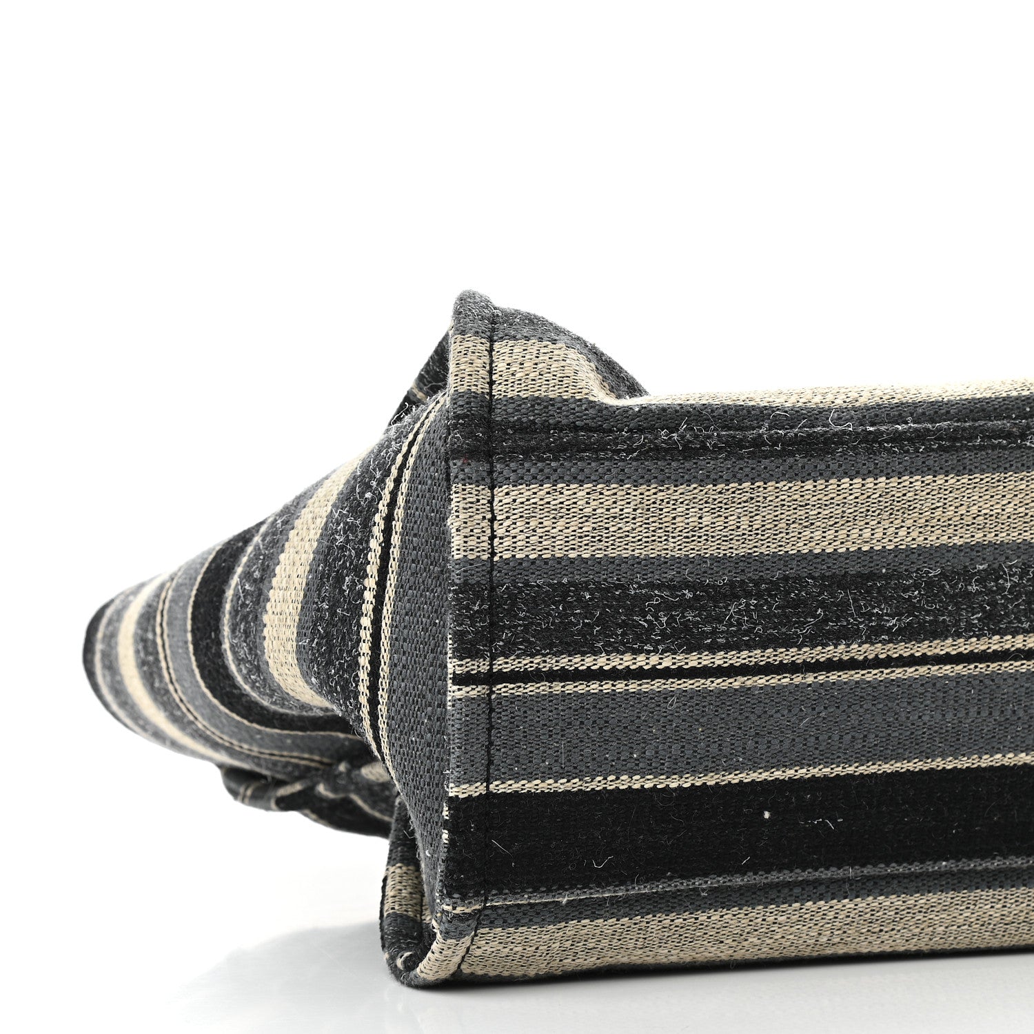 Chanel Striped Canvas Medium Deauville Tote Black 8 of 9