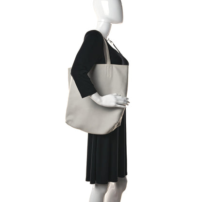 Hermes Taurillon Clemence Double Sens 36 Reversible Tote Gris Perle Etain 3 of 15