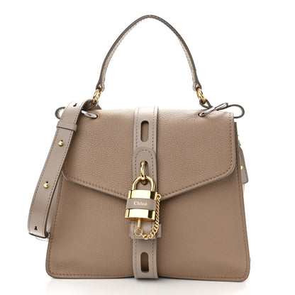 Chloe Shiny Grained Calfskin Medium Aby Day Shoulder Bag Motty Grey 1 of 9