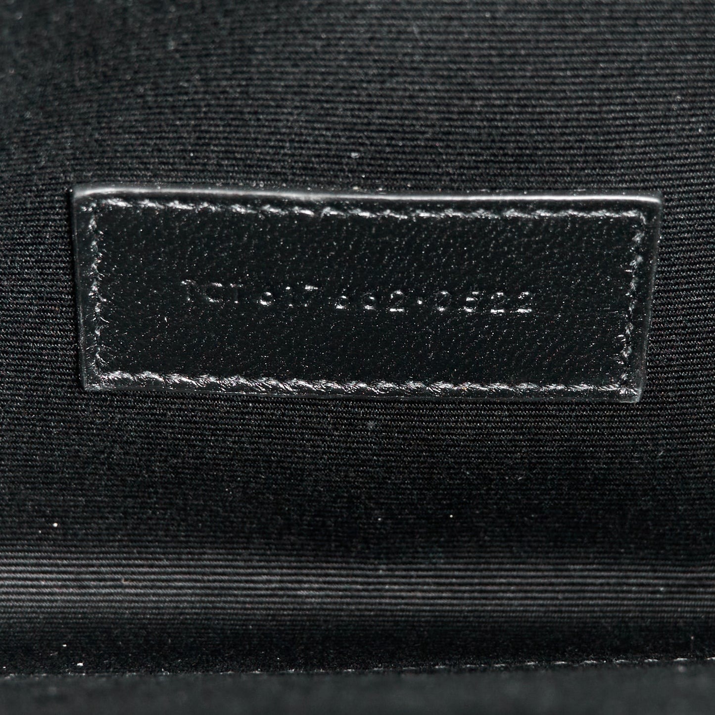 Grain De Poudre Matelasse Chevron Monogram Envelope Clutch Black