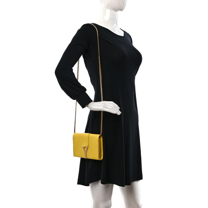 Saint Laurent Calfskin Mini Y Ligne Crossbody Pochette Bag Yellow 2 of 24