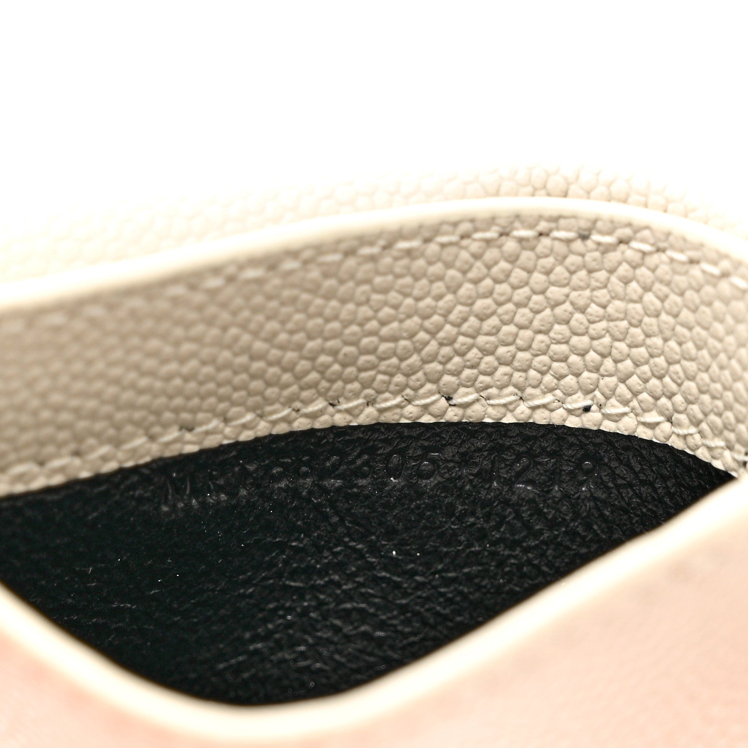 Saint Laurent Grain De Poudre Uptown Monogram Card Case Blanc Vintage 6 of 8