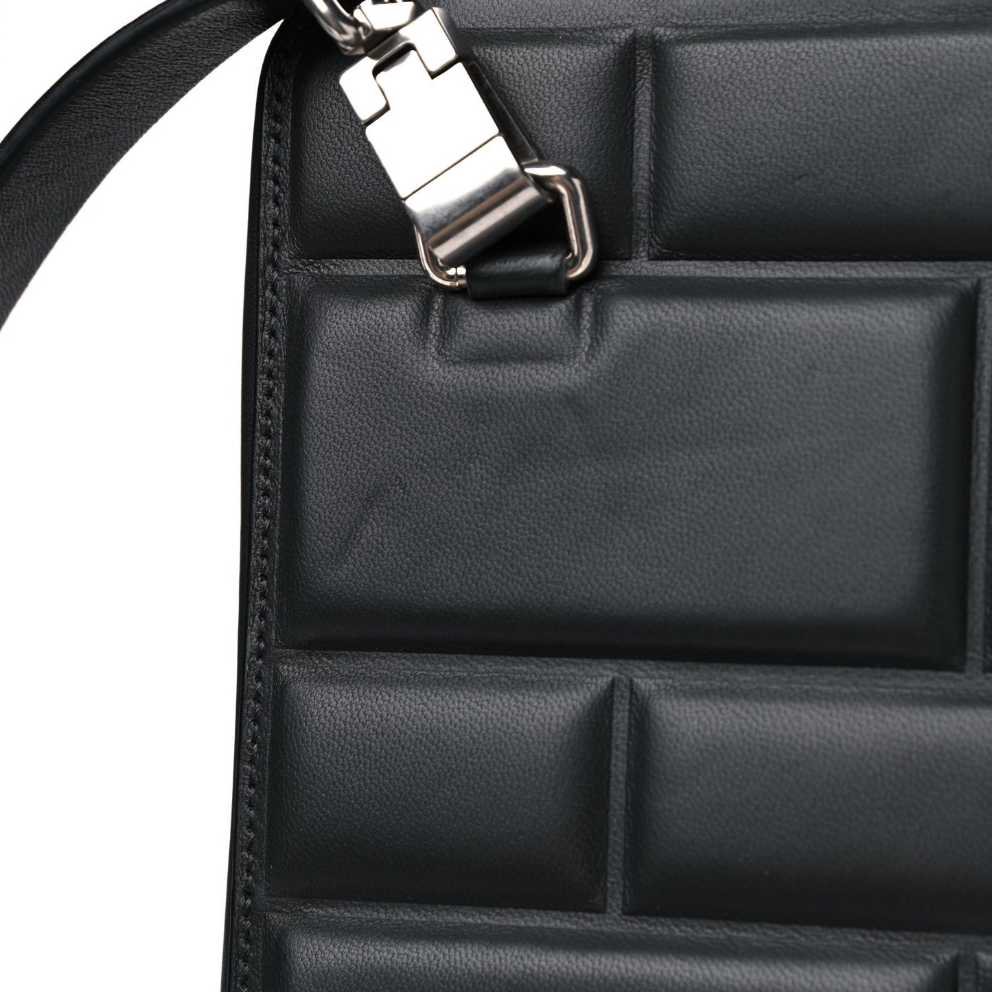 Embossed Nappa Crossbody Bag Black