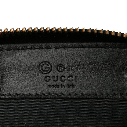 Gucci Guccissima Zip Around Coin Purse Wallet Black 8 of 8