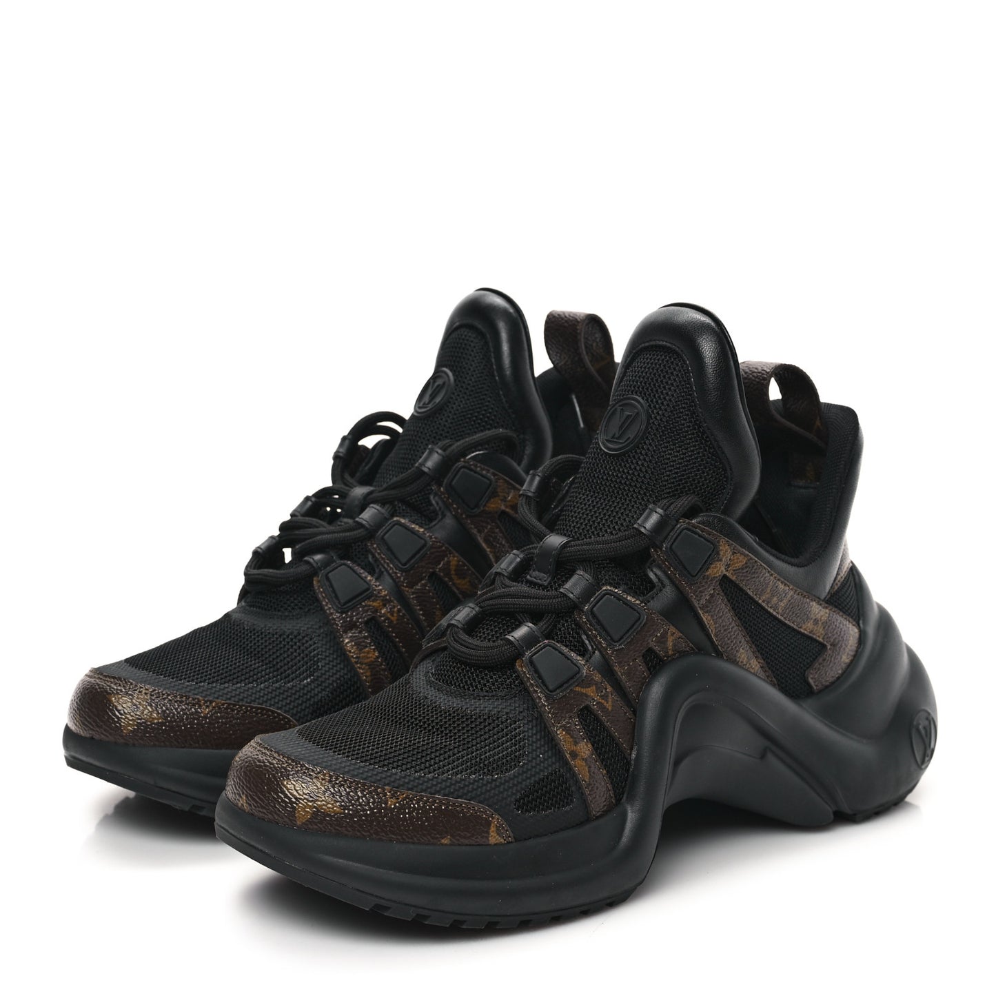 Calfskin Patent Monogram LV Archlight Sneakers 38.5 Black