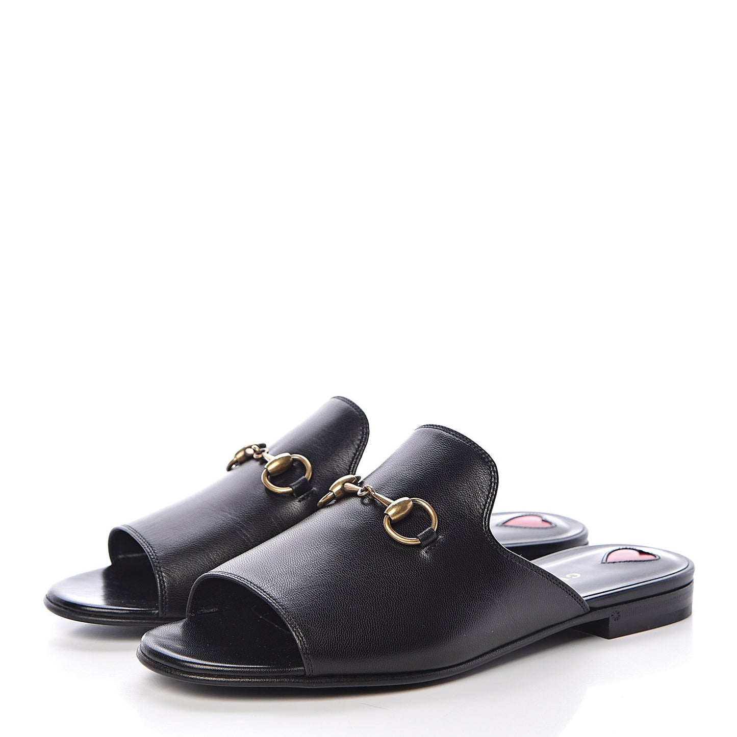 Malaga Kid Horsebit Slide Sandals 35 Black