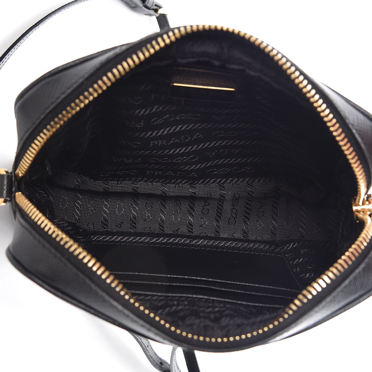 Saffiano Small Camera Crossbody Bag Black