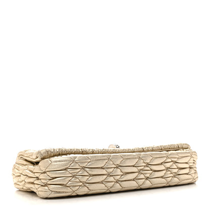 Miu Miu Metallic Nappa Matelasse Crystal Flap Clutch Gold 4 of 15