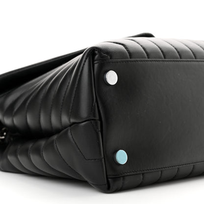Saint Laurent Calfskin Y Quilted Monogram Large Loulou Chain Satchel Black 9 of 10