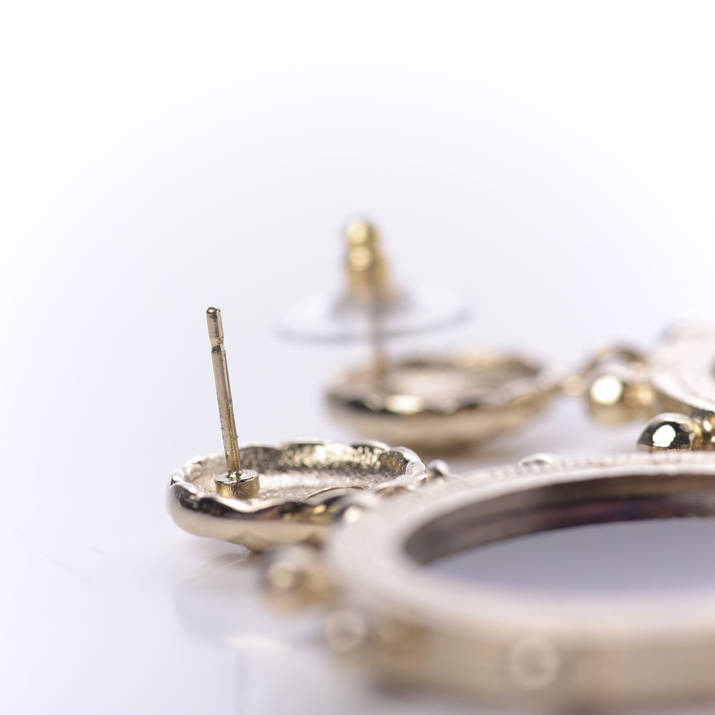 Quilted CC Nautical Wheel Earrings