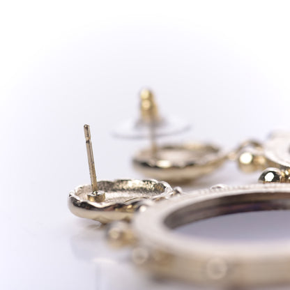 Chanel Quilted CC Nautical Wheel Earrings 4 of 8