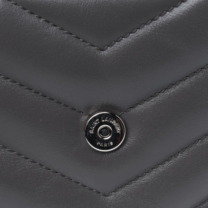 Saint Laurent Calfskin Y Quilted Monogram Toy Loulou Crossbody Bag Storm 19 of 25