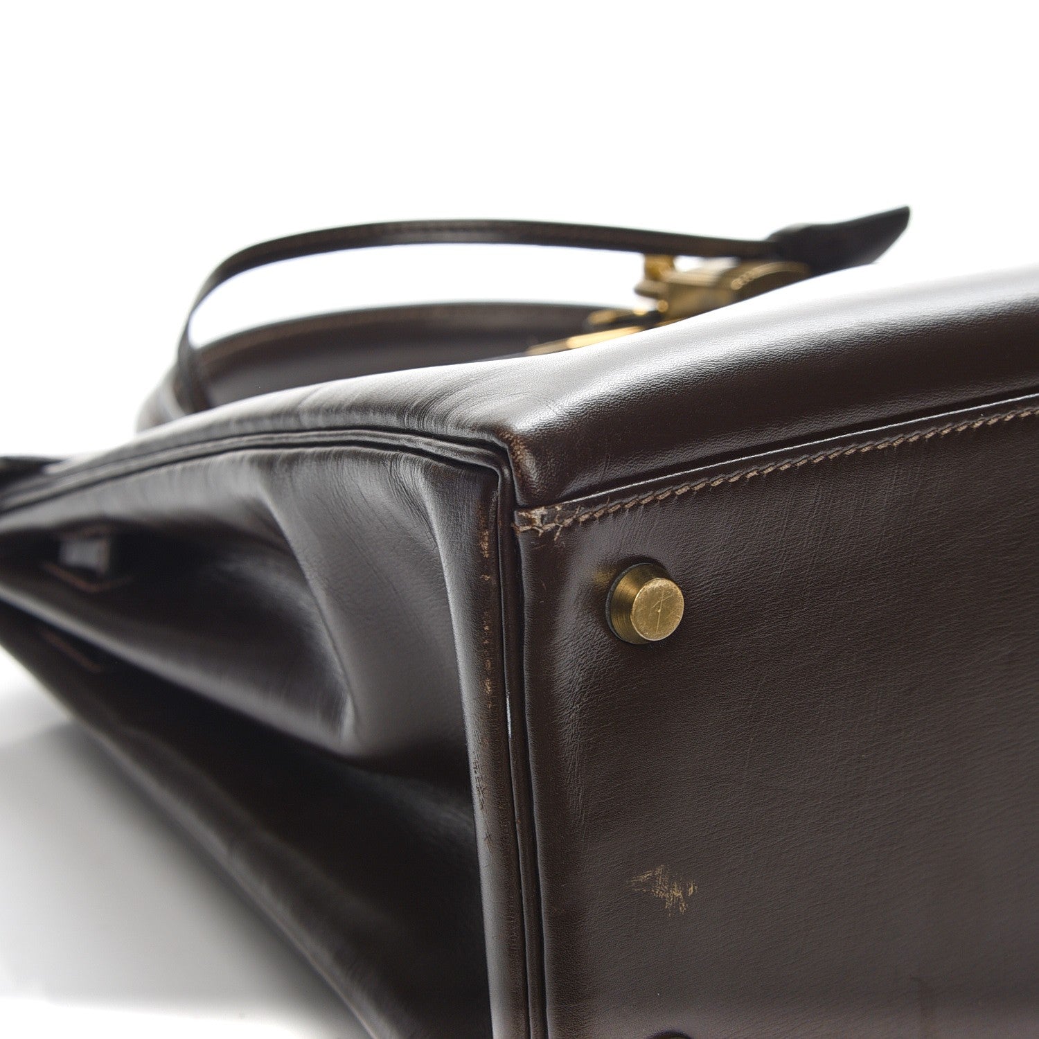 Hermes Box Kelly Retourne 32 Chocolate 18 of 22