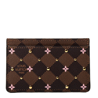 Louis Vuitton Damier Ebene Studded Card Holder 1 of 4