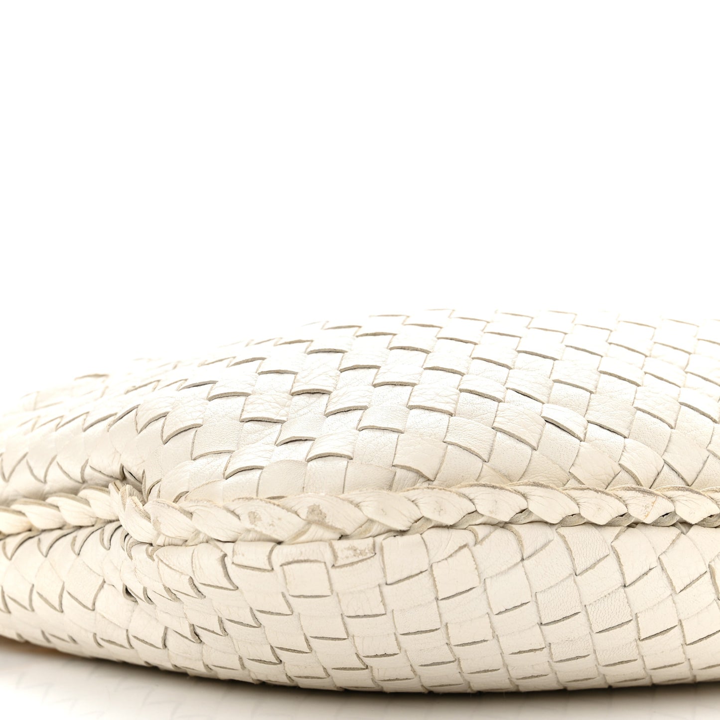 Nappa Intrecciato Medium Veneta Grommet Hobo White